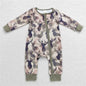 Wholesale Newborn Baby Boy Bamboo Camo Clothing Long Sleeves Zipper Jumpsuit Kids Children Toddler Spring Fall One-piece Romper