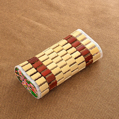 1pc PE Rattan Pillow Summer Cool Pillow Block Hollow Bamboo Summer Sweat Steaming Pillow Head