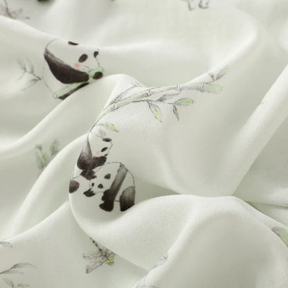 2025 Bamboo Cotton Gauze Pajamas Women's Chinese Retro Style Round Neck Loungewear Thin Nine-quarter Sleeve Loose Home Clothes