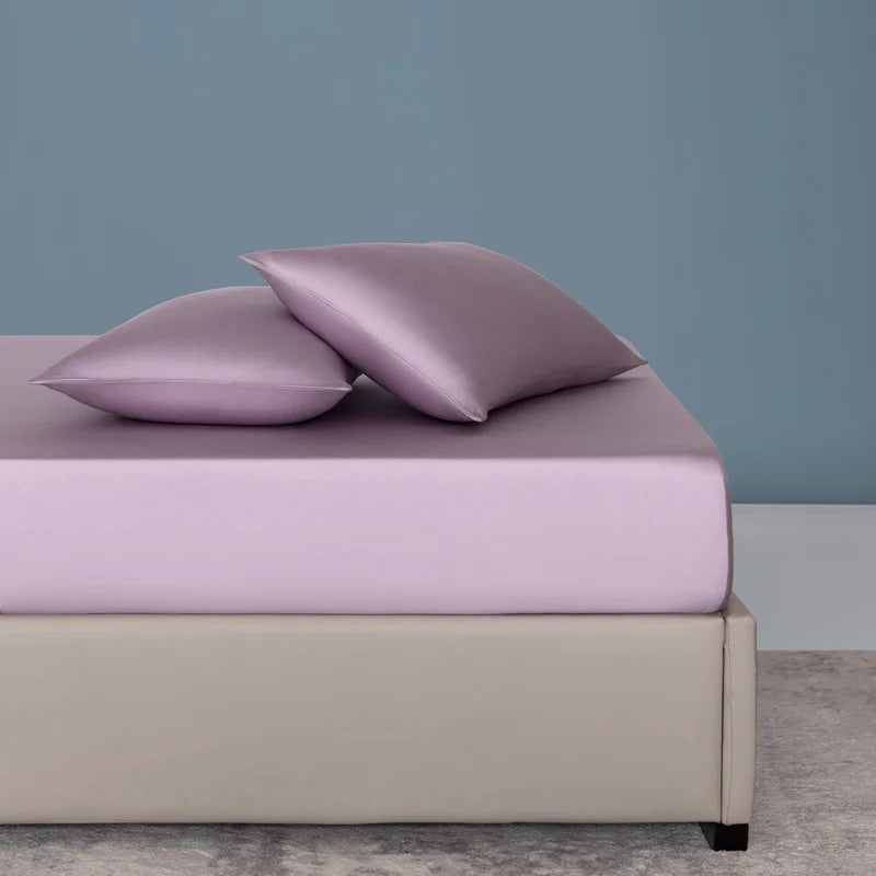 100% Bamboo Bed Sheet Set Luxury 3 Pieces Bedding Set (1pc Fitted Sheet and 2pcs Pillowcase) Non-Slip Mattress Cover for 100/160