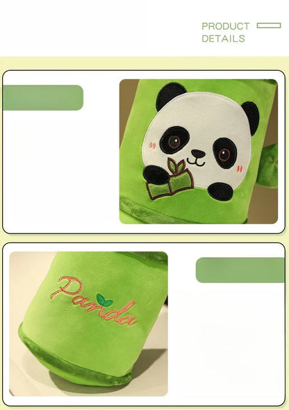 Panda Bamboo Throw Pillow Blanket Lunch Break Blanket Dual-purpose Two-in-one Panda Bamboo Tube Sleeping Leg Pillow