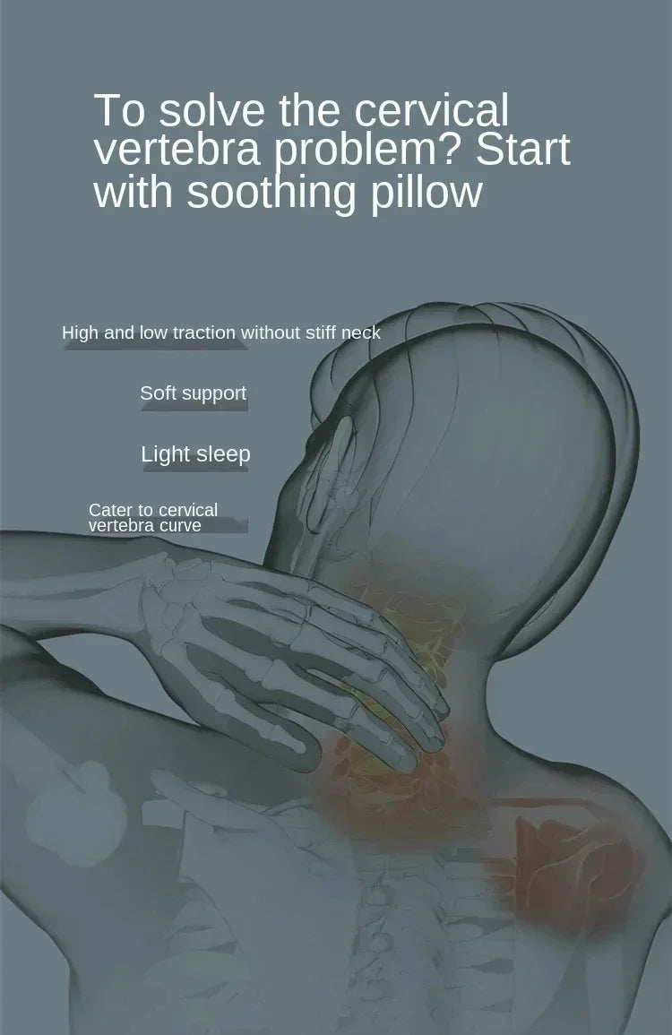 50*30cm Bamboo Fiber Pillow Slow Rebound Health Care Memory Foam Pillow Memory Foam Pillow Orthopedic Pillows Support NeckRelief