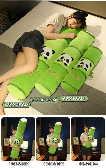 Panda Bamboo Throw Pillow Blanket Lunch Break Blanket Dual-purpose Two-in-one Panda Bamboo Tube Sleeping Leg Pillow