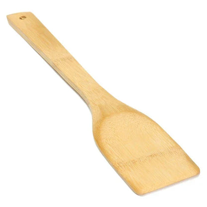 6 Pieces Bamboo Spoon Spatula Kitchen Utensil Wooden Cooking Tool Mixing Set