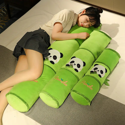 Panda Bamboo Throw Pillow Blanket Lunch Break Blanket Dual-purpose Two-in-one Panda Bamboo Tube Sleeping Leg Pillow