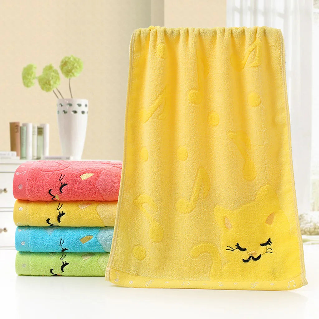 Bamboo fiber adult household soft face towel bath towel Fashion Animal Pattern Soft Towel Quick-dry bath towel Bathroom robes