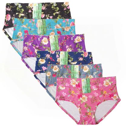Bamboo Fiber Panties,Plus Sizes Underwear Panties,Women's Panties With Floral Pattern,Mid-waist Women's Briefs,Large Panty Woman