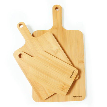BainisonBamboo Cutting Board for Kitchen & Picnic – Waterproof, Grooved Surface for Non-Slip, Ideal for Fruits & Vegetables