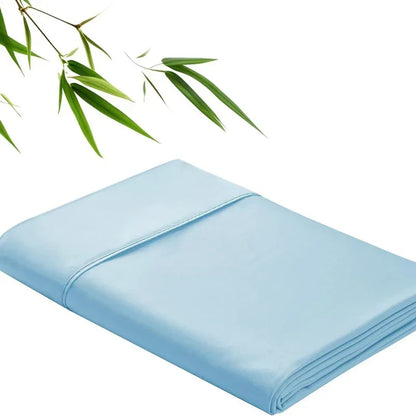 100% Bamboo Fibre Bedsheet Twin Queen King Size Flat Sheet Summer Solid Color Antibacterial Cooling Single And Double Bed Linens