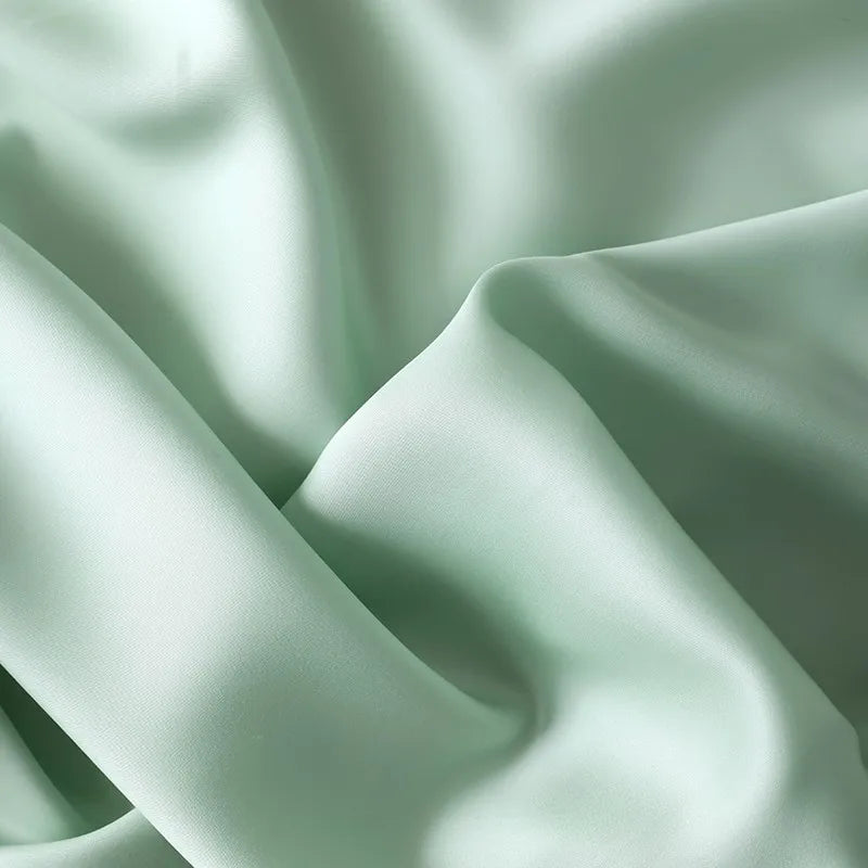 100%Organic Eucalyptus Plain Blue Flat Bed Sheets Lyocell Silky Soft Smooth Breathable Gentle to Skin Pillow shams