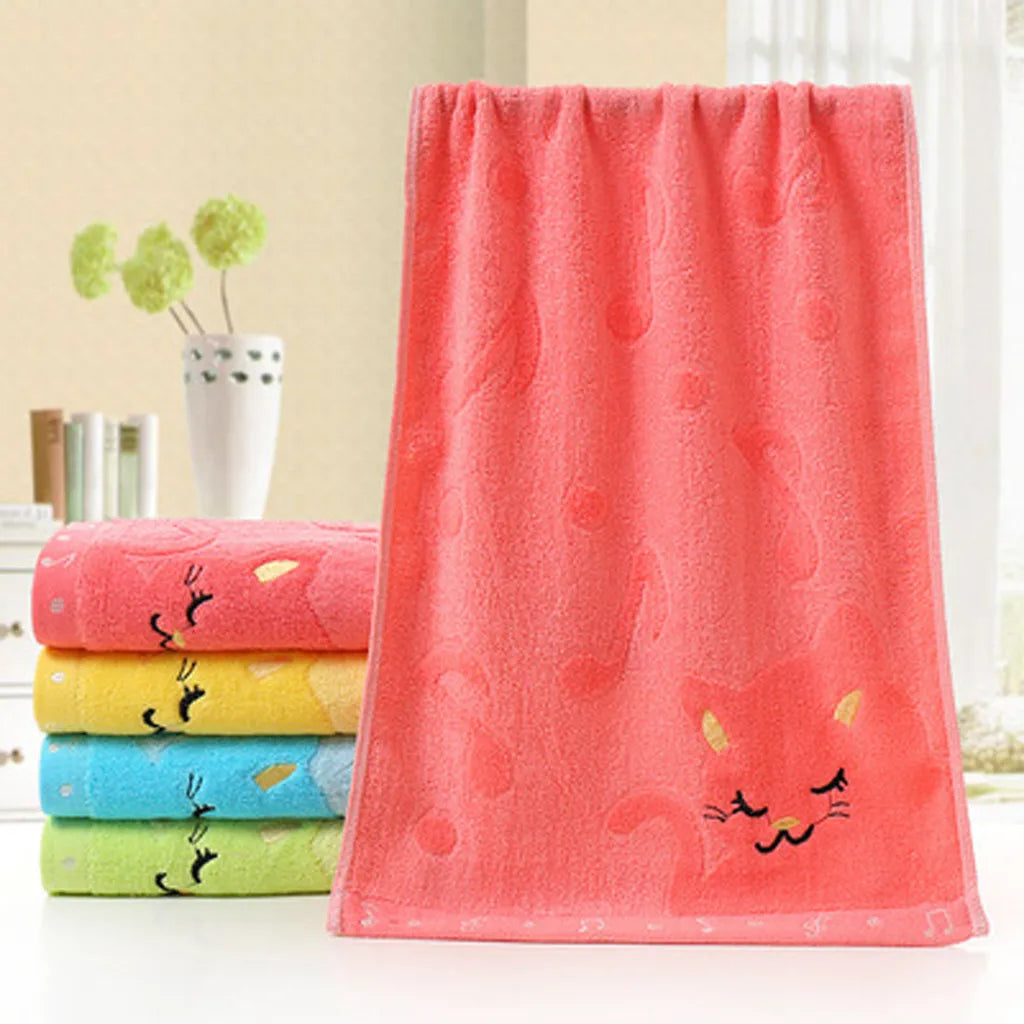 Bamboo fiber adult household soft face towel bath towel Fashion Animal Pattern Soft Towel Quick-dry bath towel Bathroom robes