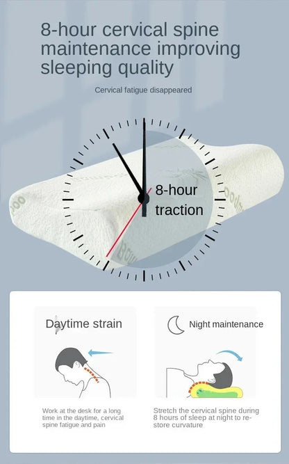 Bamboo Fiber Pillow Slow Rebound Health Care Memory Foam Pillow Memory Foam Pillow Orthopedic Pillows Support NeckRelief